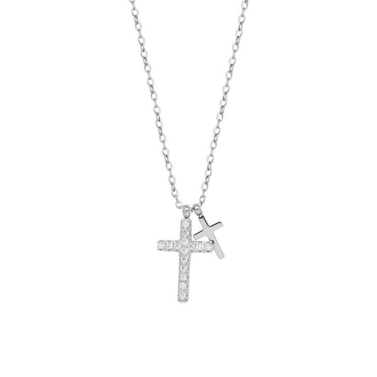 Full diamond hip-hop fashion cross necklace