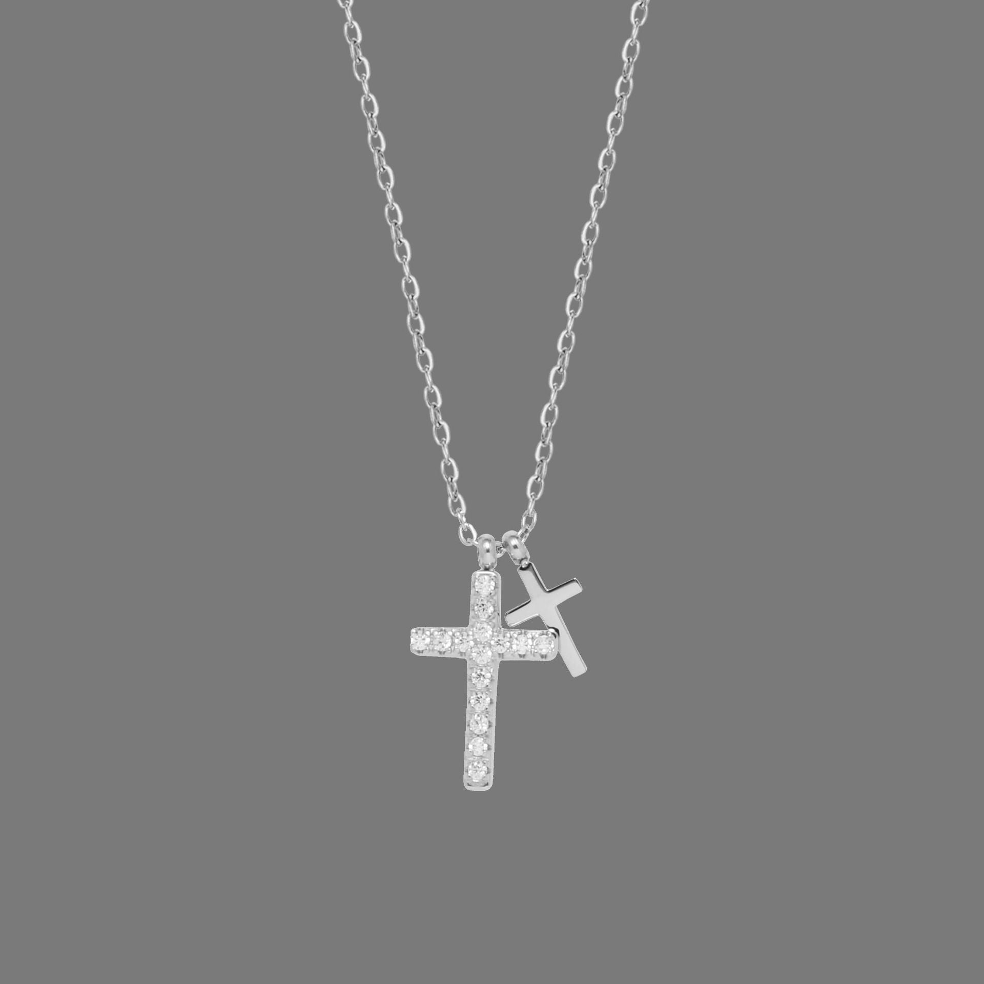 Full diamond hip-hop fashion cross necklace